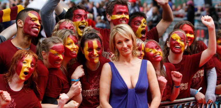 J.K. Rowling arrives for the world premiere of "Harry Potter and the Half Blood Prince" at Leicester Square in London
